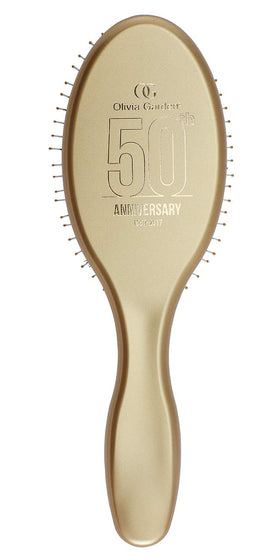 Olivia Garden 100 percent boar bristles promote natural oil distribution and shine.