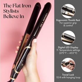 Olivia Garden 1-inch flat iron styling bangs for quick, precise results