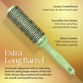 Olivia Garden Speed XL soft-tip bristles protect scalp and smooth hair.