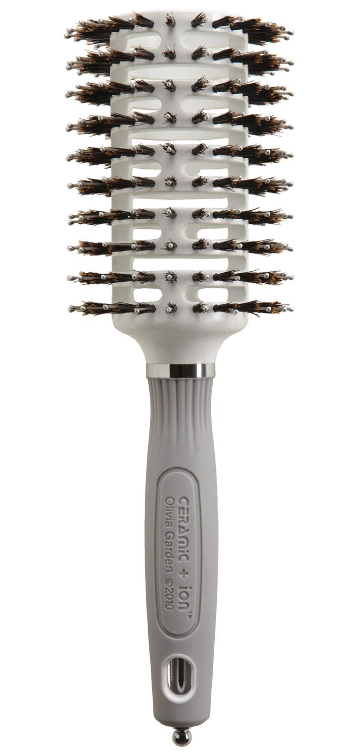 Olivia Garden Ceramic and Ion Turbo Vent brush with 3-25-inch barrel for fast, even blowouts