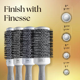 Olivia Garden CI-35 ceramic ion round brush close-up for medium curls and even heat.