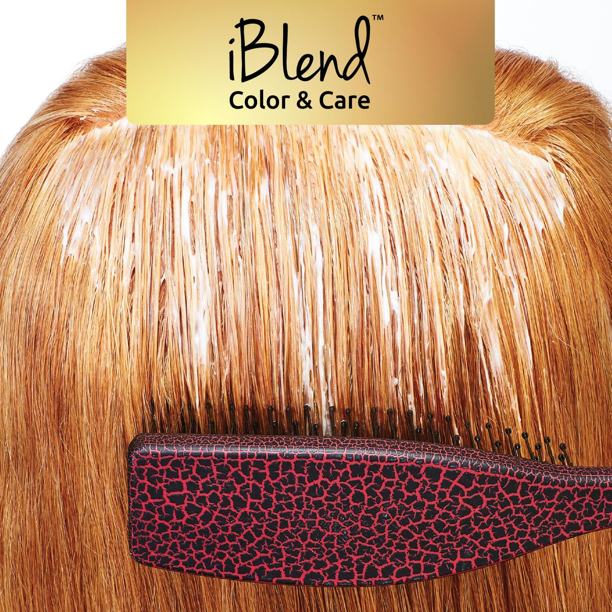 Olivia Garden iBlend teal brush demonstrates even coverage by redistributing excess product.