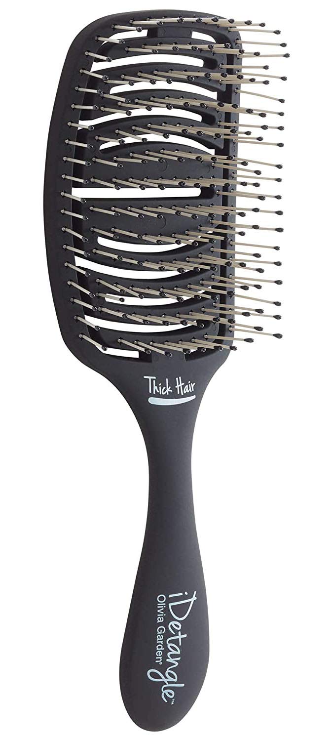Olivia Garden iDetangle brush detangles wet or dry hair with flexible tension for gentle control