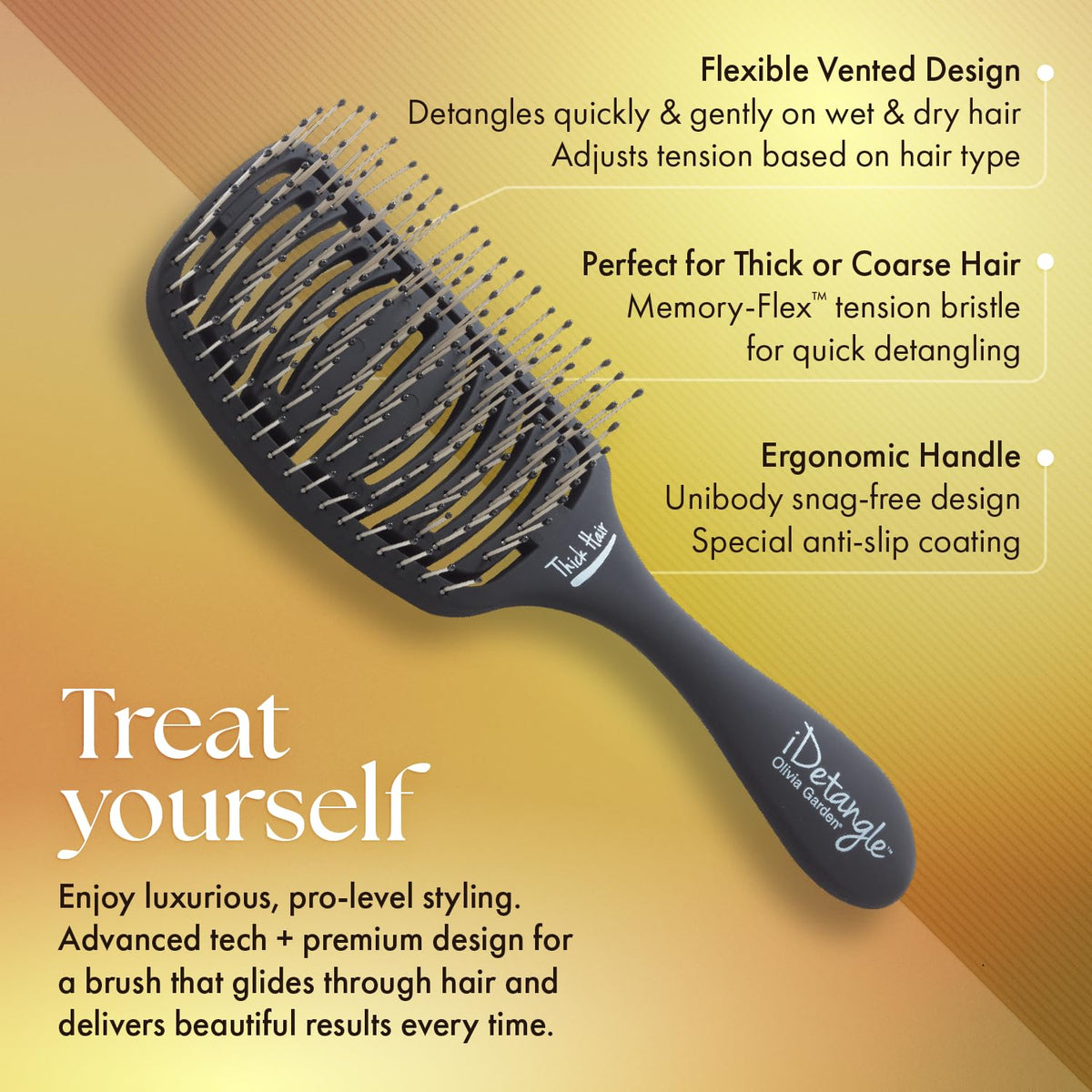 Dual-curve design hugging the scalp for comfortable, precise styling