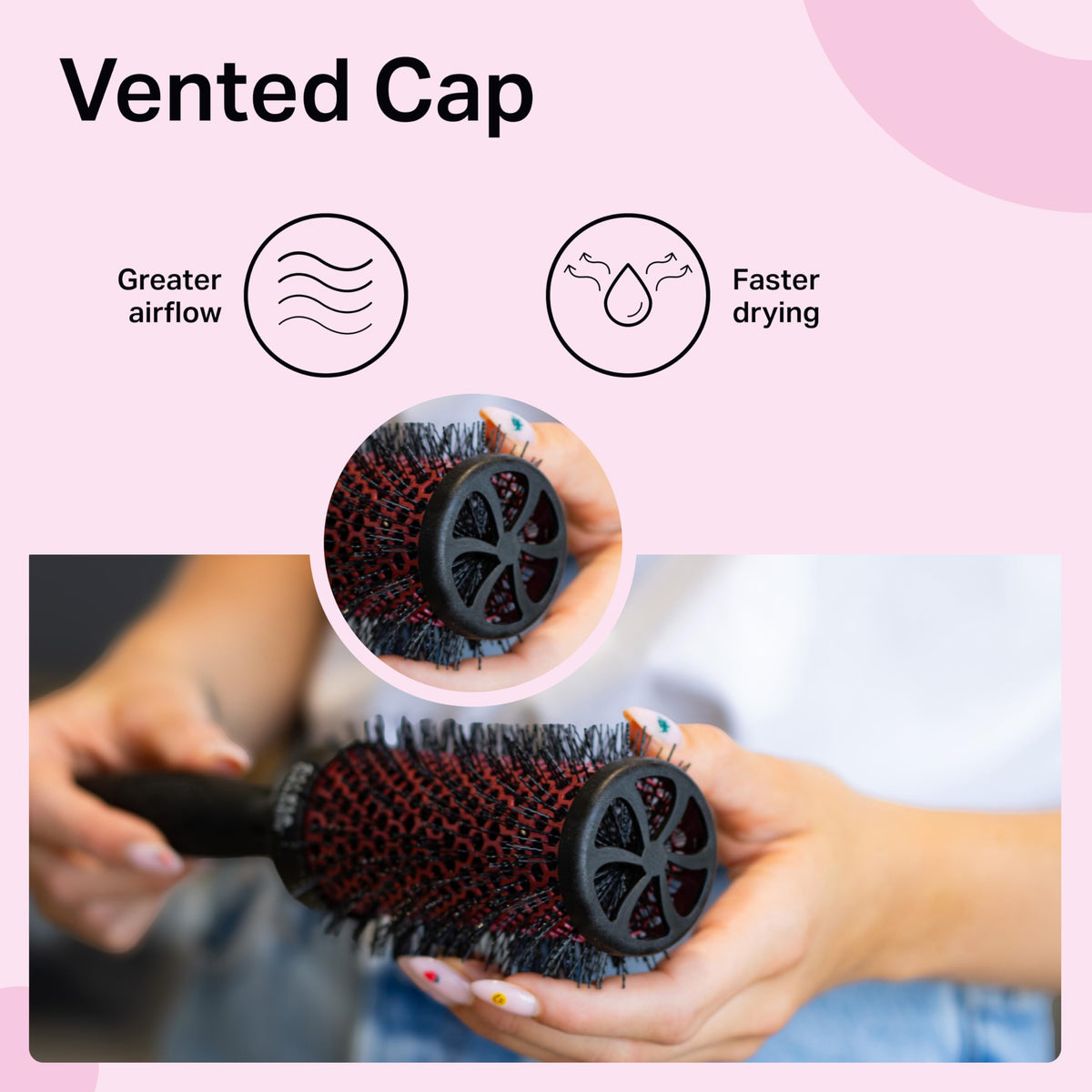 Olivia Garden MultiBrush ergonomic grip for comfortable styling sessions
