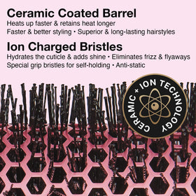 Olivia Garden MultiBrush ion-charged bristles reduce frizz and boost shine