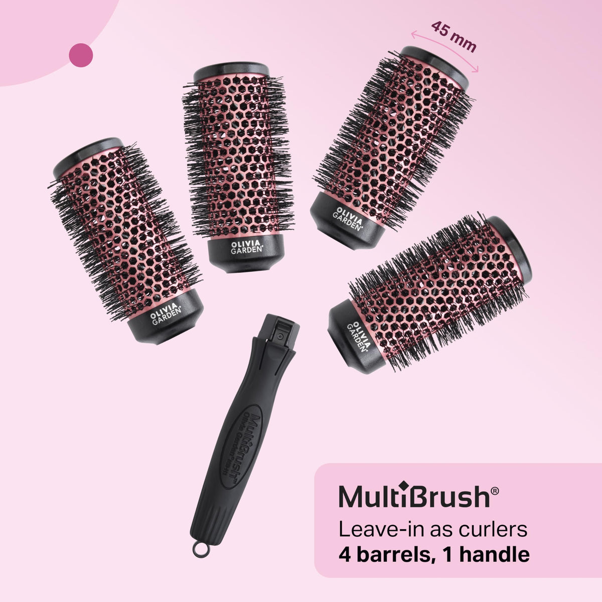 Olivia Garden MultiBrush vented design speeds airflow for faster drying