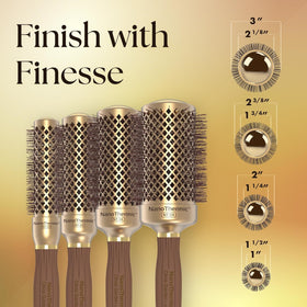 Olivia Garden NanoThermic ion-technology boosts shine and smooths frizz.