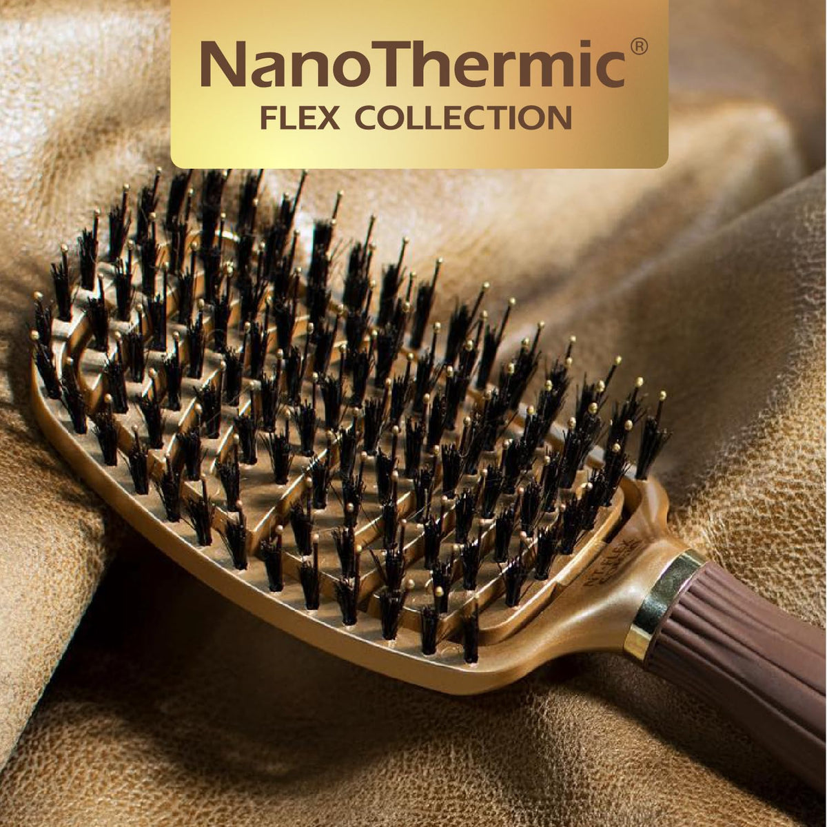 Olivia Garden NT-FLEXCO extensions-friendly brush ideal for seamless integration.