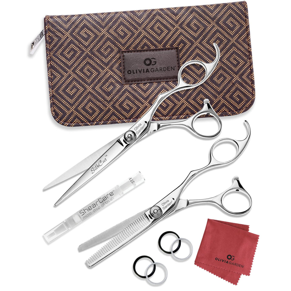 Olivia Garden SilkCut Shear Case front view showing secure zipper storage.