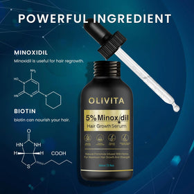 OLIVITA beard growth serum application on facial hair