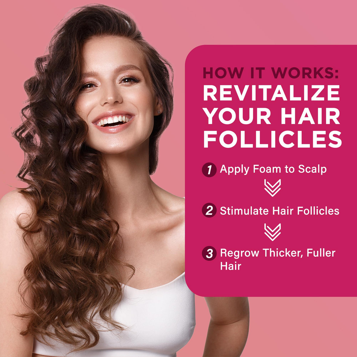 OLIVITA minoxidil foam women scalp-application helps nourish follicles for healthier regrowth.