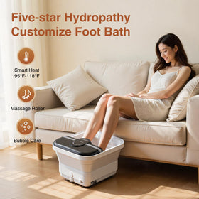 Olixie foldable foot bath compact design for storage under bed