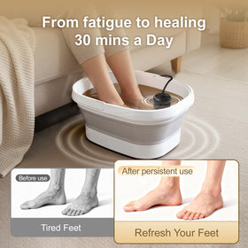 Olixie Folding Foot Spa Bucket stores easily for a tidy home setup