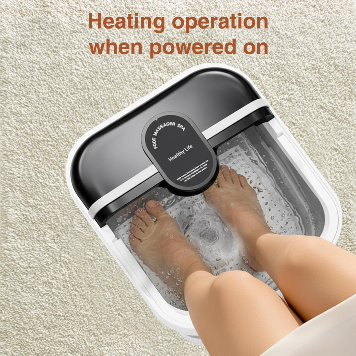 Olixie foot spa thermostat control maintains precise warmth