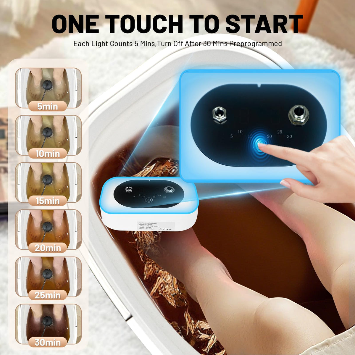 Olixie ionic foot bath dual arrays ready for use