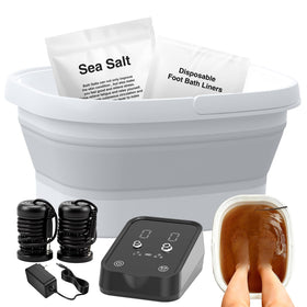 Olixie Ionic Foot Bath Detox Machine front view for a compact home spa experience