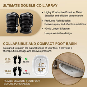 Olixie Ionic Foot Bath Detox Machine sea salt enhances soaking experience