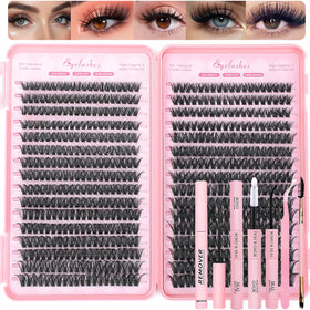 OLLAVO Lash Clusters Kit with 640 lashes and tools for easy at-home DIY extensions