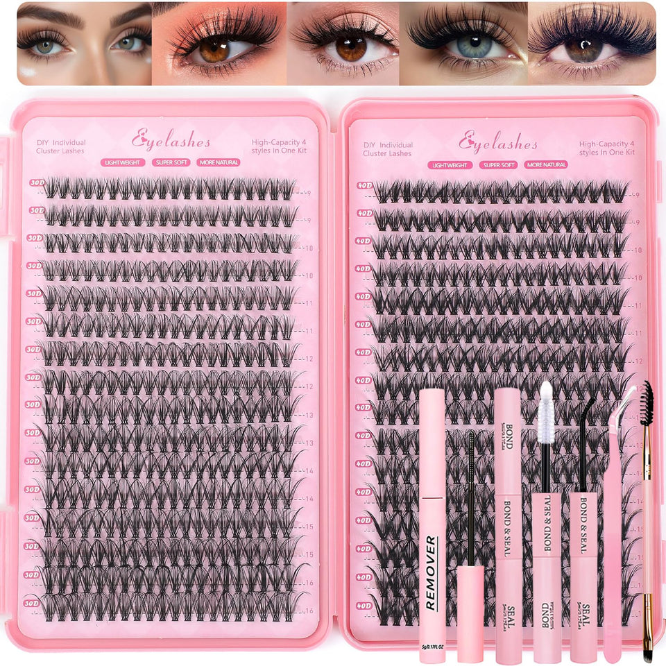 OLLAVO Lash Clusters Kit 640-piece collection for at-home lash styling