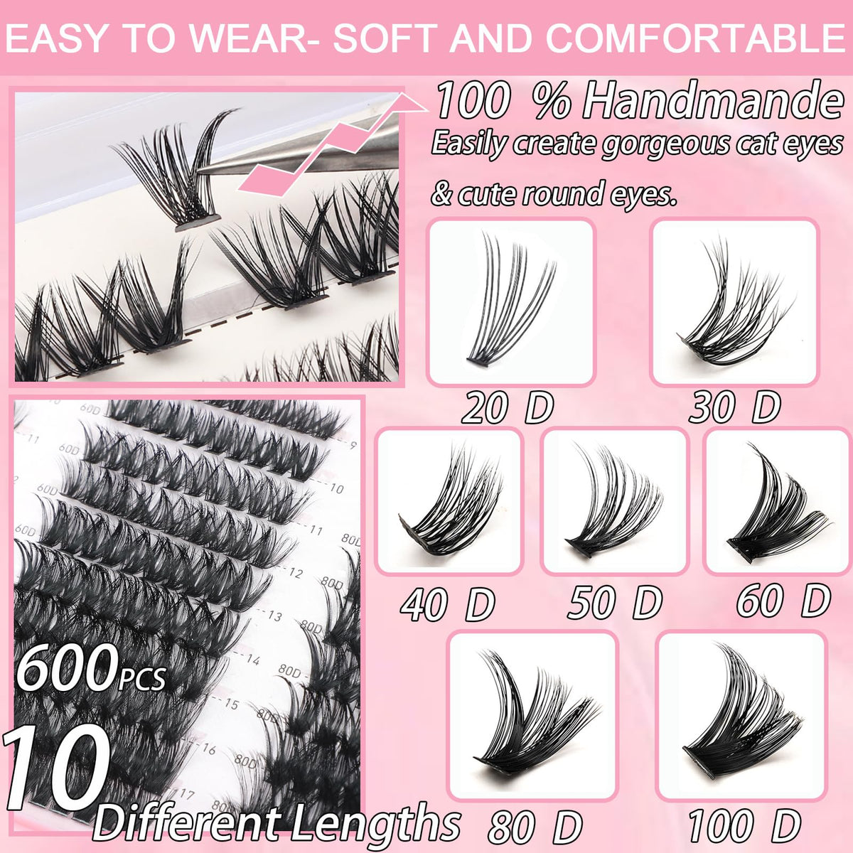 OLLAVO Lash Clusters Kit soft-band design for gentle lid comfort.