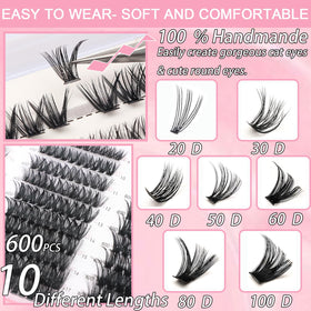 OLLAVO Lash Clusters Kit soft-band design for gentle lid comfort.