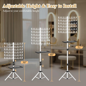 OLMRJKD foldable base and detachable stands simplify storage and transport.
