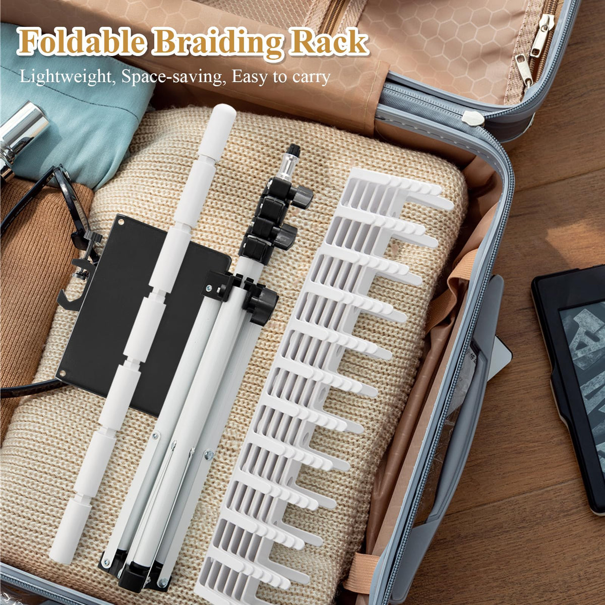 OLMRJKD includes two combs and six clips to support braiding routines.