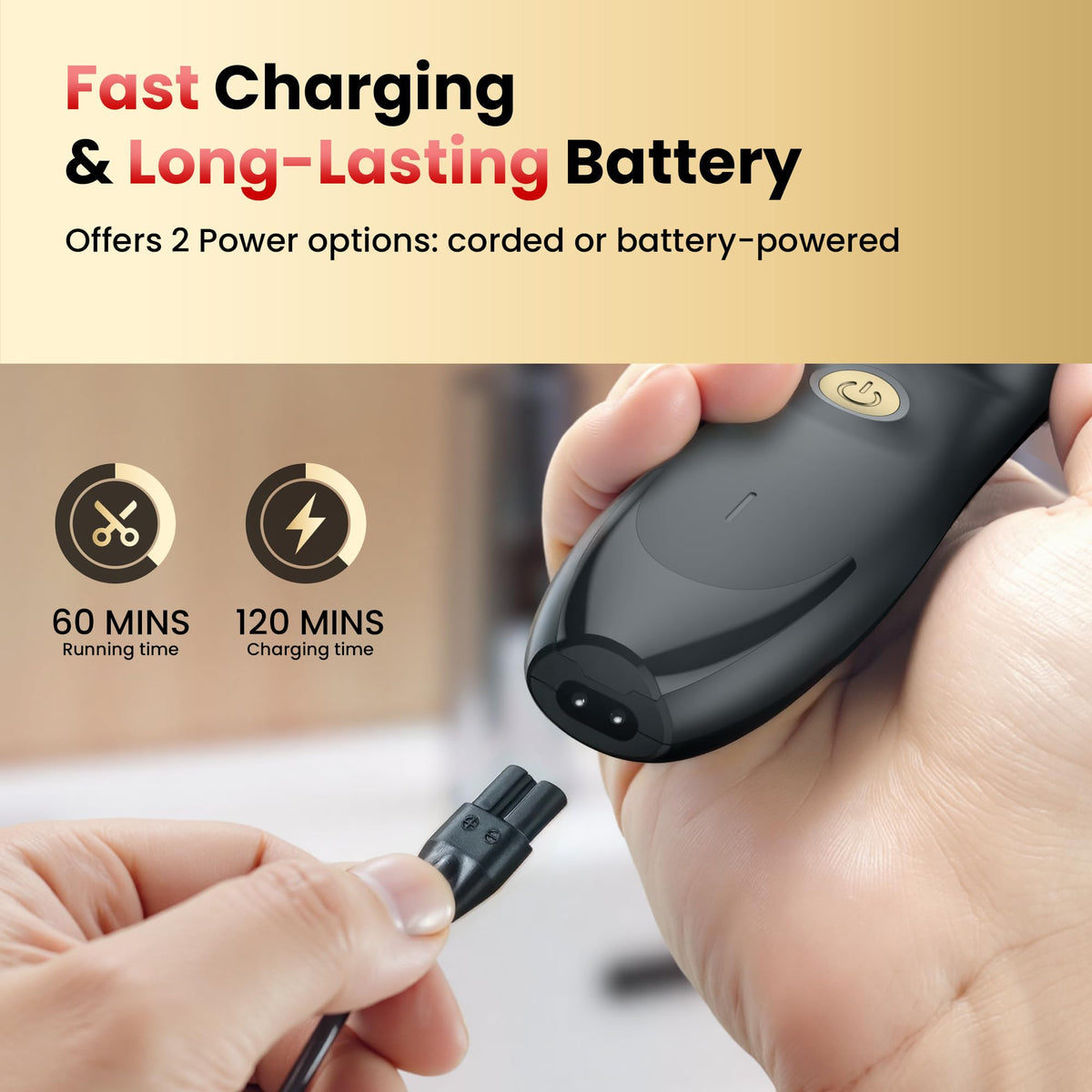 OLOV PROFESSIONAL dual-speed motor for versatile styling across hair types.