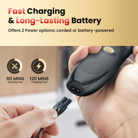 OLOV PROFESSIONAL dual-speed motor for versatile styling across hair types.
