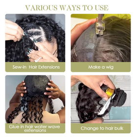 OLQZJZJ Burmese Curly Bundles sew-in-ready option offers quick attachment for busy mornings.