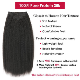 OLQZJZJ protein-fiber clip-ins with double-weft for secure wear