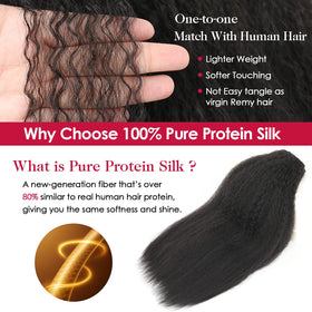 OLQZJZJ kinky straight clip-ins 24-inch length for dramatic styling