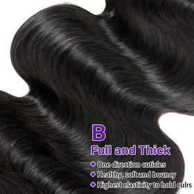 Olsmkis 20-inch body wave bundle displays smooth texture ideal for voluminous styles.