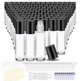 Olutacot 150-pcs roller bottle set with 10 ml glass bottles for travel and storage.