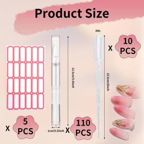 Olutacot transparent twist pen shows a brush tip for precise application.