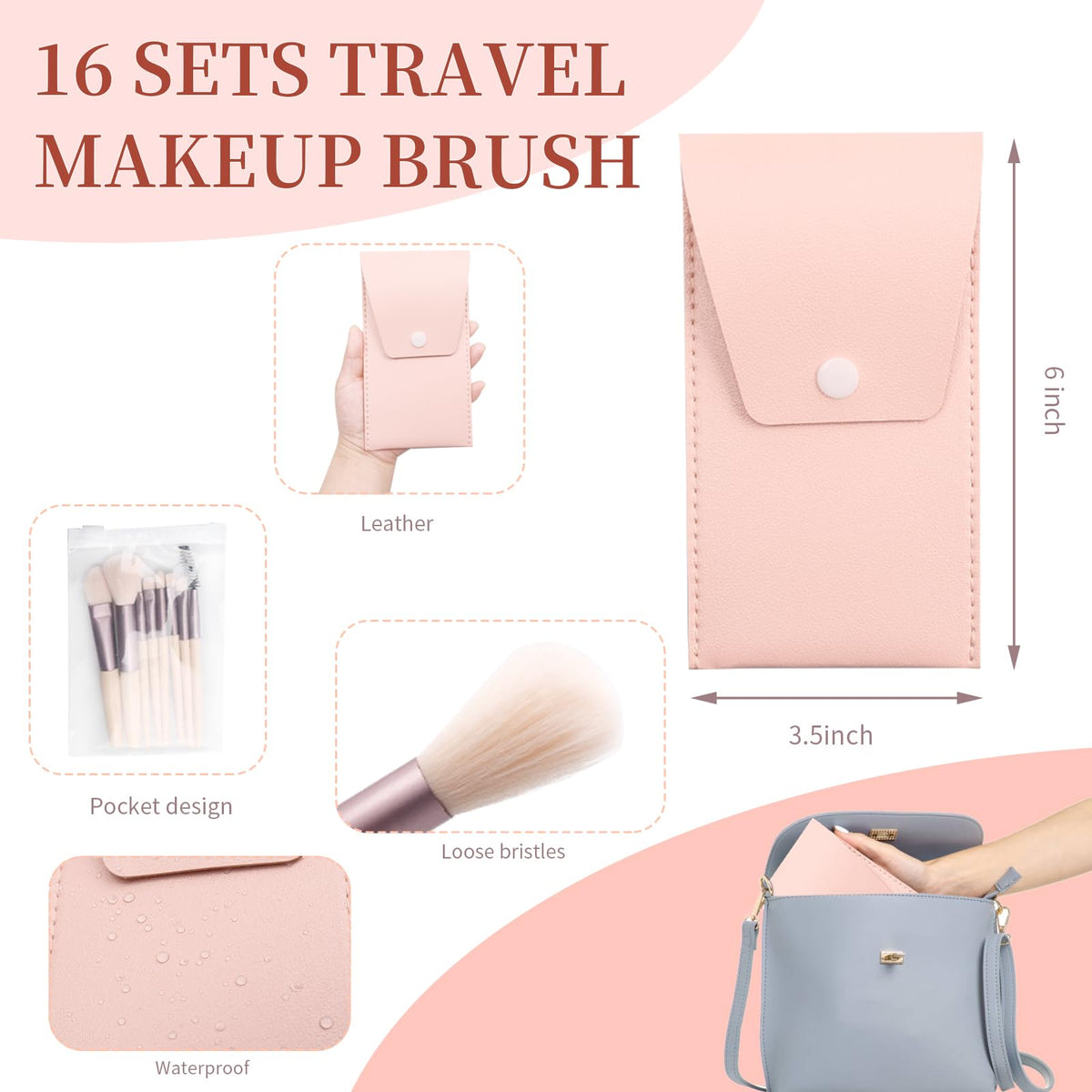 Olutacot nylon bristle brushes feel soft on skin for gentle application
