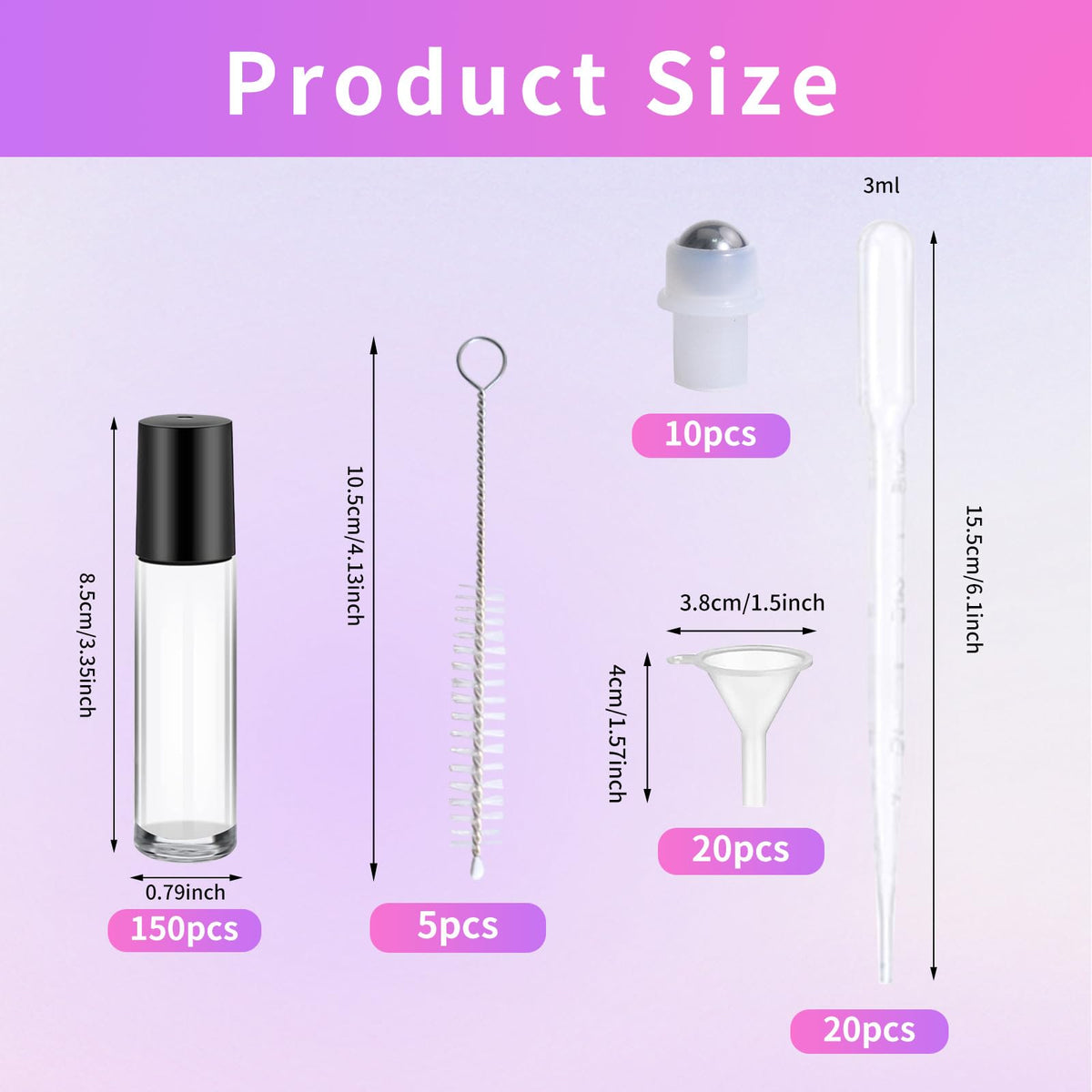 Olutacot bottles featuring stainless steel roller balls for smooth, even application.