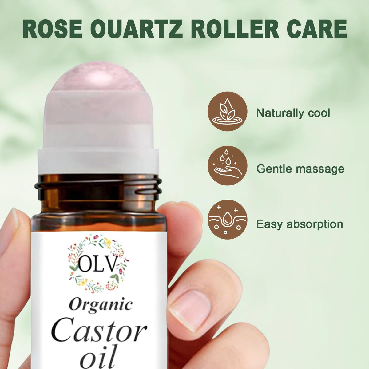 OLV amber glass bottle protects purity and potency during daily use.