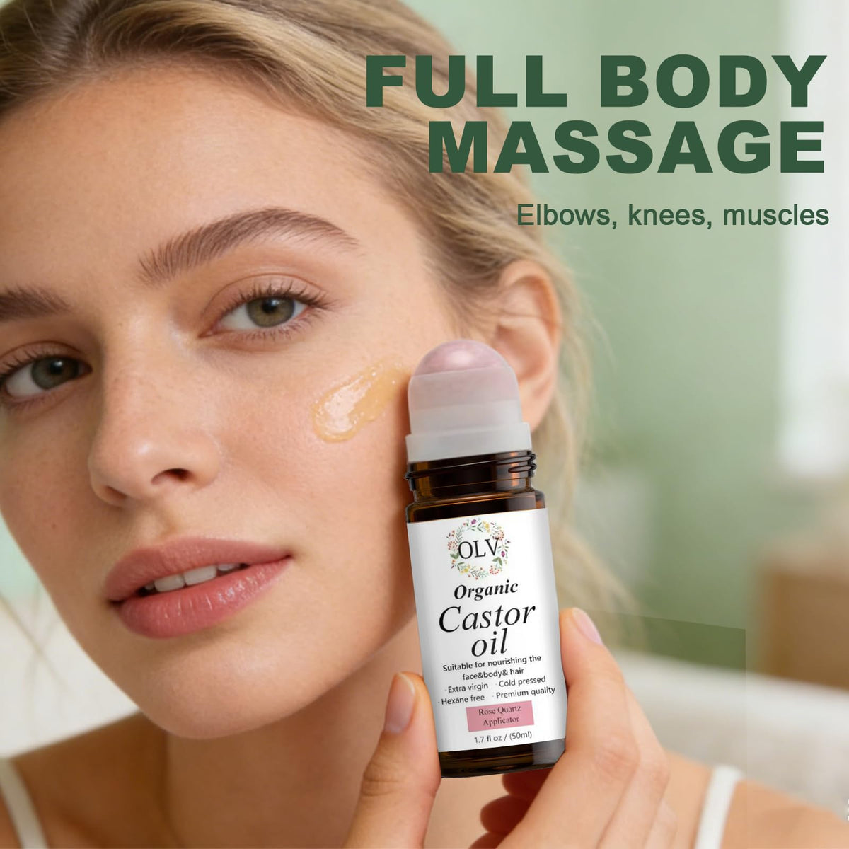 OLV castor oil supports healthier-looking lashes and brows.