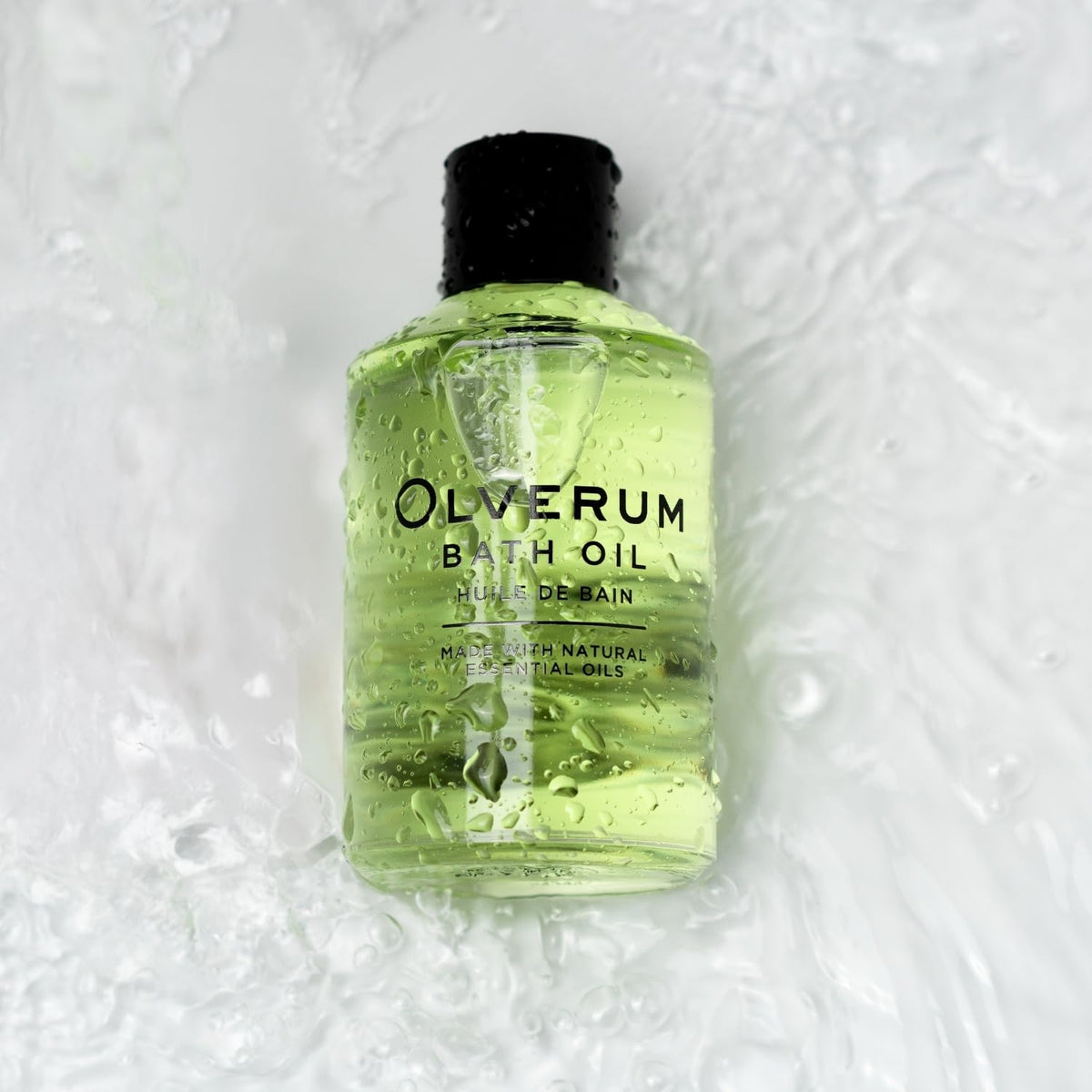 OLVERUM application on shoulders demonstrates tension relief preparation.
