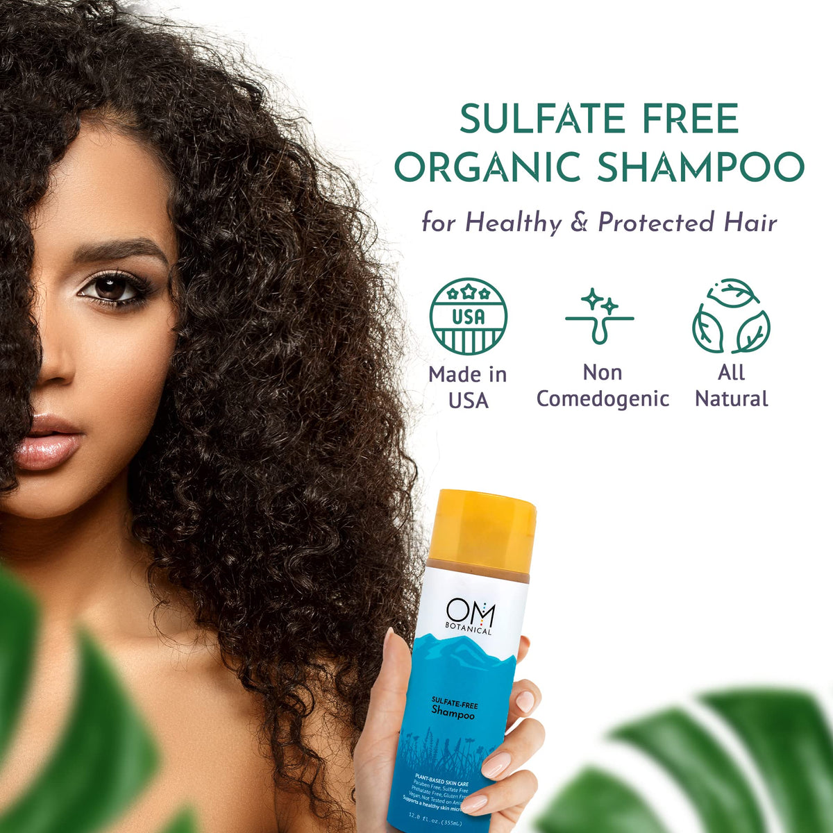 OM Botanical shikakai-scalp-massage shampoo nourishing cleanse.
