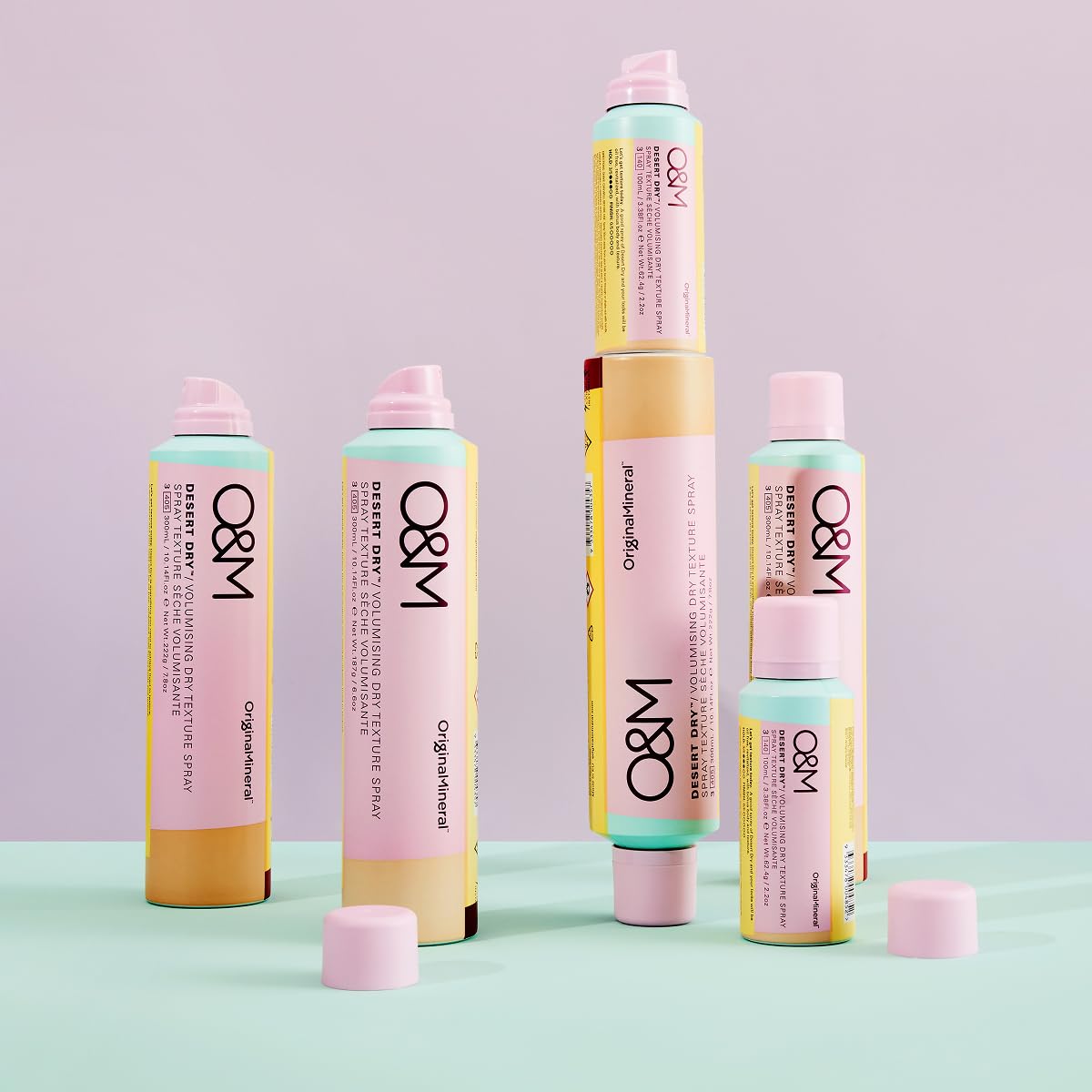 O\u0026M Desert Dry on-the-go spray for reviving flat hair.