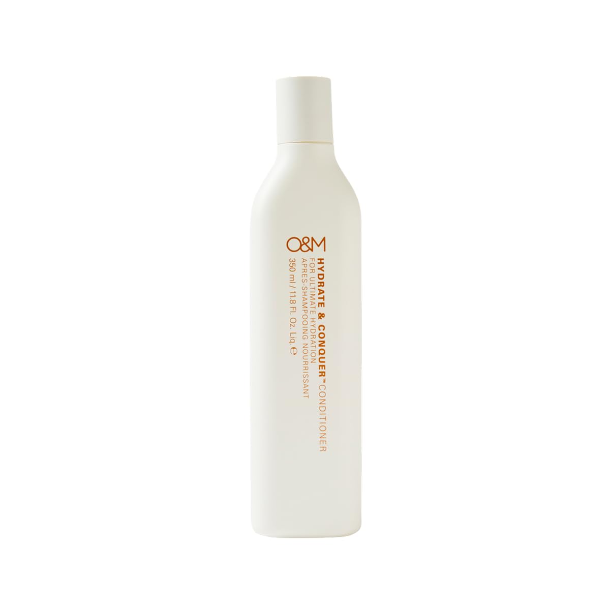 O&amp;M Hydrate & Conquer conditioner bottle shows hydration for dry hair