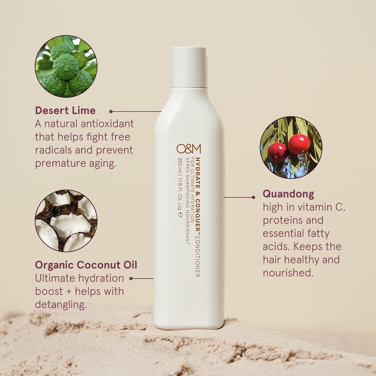 O&amp;M Hydrate & Conquer texture swatch suggests rich moisture