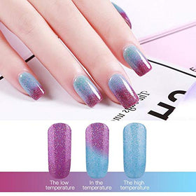 OMAINY color-changing gel polish blue to white variation offers fresh shifts
