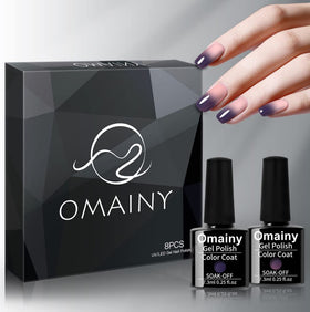 OMAINY 8-piece color-changing gel set for salon-like results at home