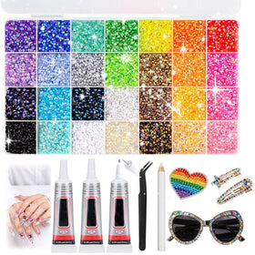 Omaky resin jelly rhinestones 3mm in 28 colors for dazzling nail art and crafts.