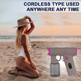 OMCCYUN USB-charging spray tan gun powered by a USB-A to Type-C cable.