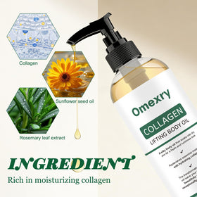 Omexry Collagen Lifting Body Oil dry-oil-skin: non-greasy finish ideal for daily use.